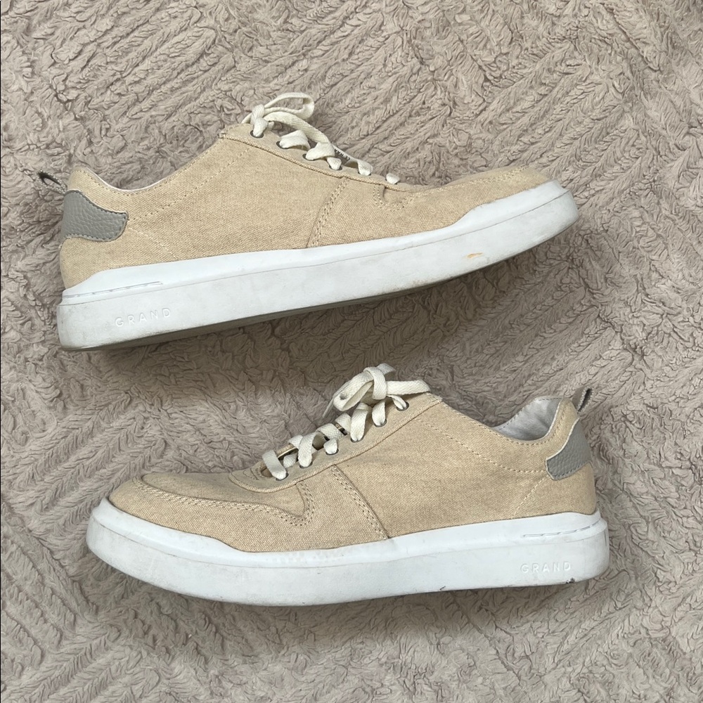 Cole Haan Grandpro Rally Canvas Court Sneaker, in color Shortbread, Size 9